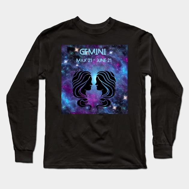 star sign Gemini Long Sleeve T-Shirt by FineArtworld7